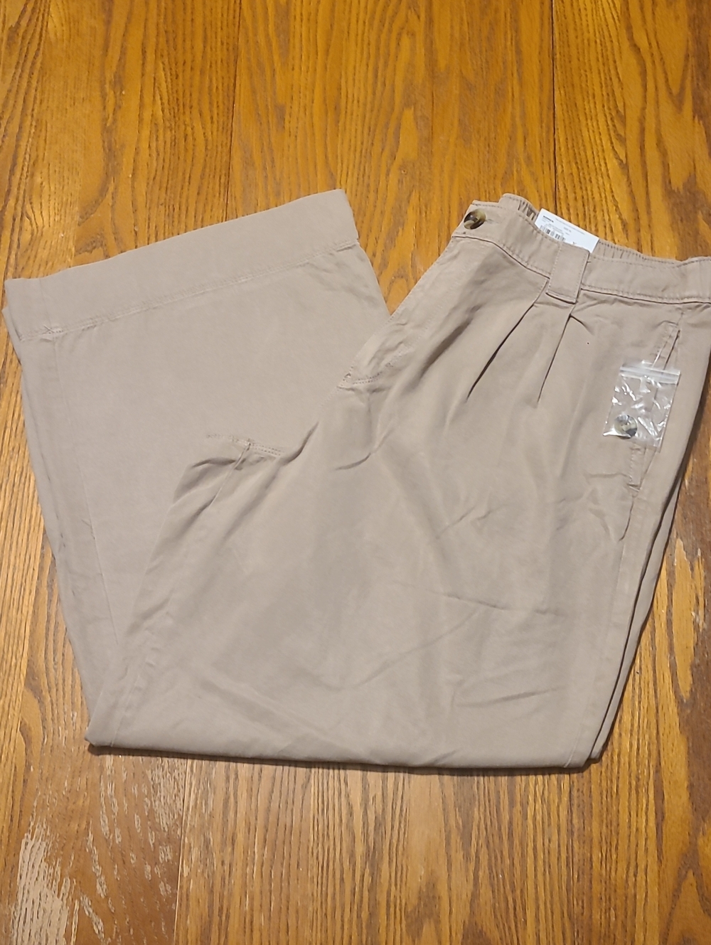 Sonoma Khaki Pleated Front Wide Leg Pants - Ladies XL